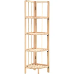 Scaffale Angolare In Legno Di Cedro 27x27x110 Cm VidaXL