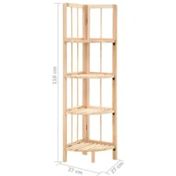 Scaffale Angolare In Legno Di Cedro 27x27x110 Cm VidaXL -Negozio al dettaglio VIDAXL || HOMCOM || Songmics 10499897 3