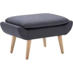 Poggiapiedi In Tessuto 73x43x42 Cm Grigio Scuro VidaXL