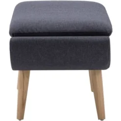 Poggiapiedi In Tessuto 73x43x42 Cm Grigio Scuro VidaXL -Negozio al dettaglio VIDAXL || HOMCOM || Songmics 10509933 4