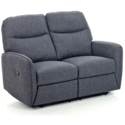 Divano Recliner 2 Posti Struttura In Legno Mod. Kube Colore Blu 142x52xH100