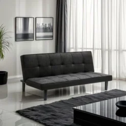 Divano Letto Design In Tessuto 2 Posti Per Casa E Ufficio Giada Dark