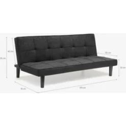 Divano Letto Design In Tessuto 2 Posti Per Casa E Ufficio Giada Dark -Negozio al dettaglio VIDAXL || HOMCOM || Songmics 11030019 5