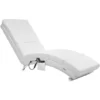 Poltrona Relax Chaise Longue Sedia A Sdraio In Similpelle- Simil Lino Ergonomica Stile: Bianco Massaggiante
