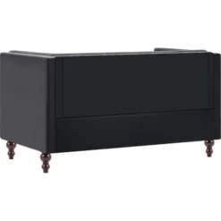 Divano Chesterfield A 2 Posti Rivestito In Similpelle Nero VidaXL -Negozio al dettaglio VIDAXL || HOMCOM || Songmics 11605274 5