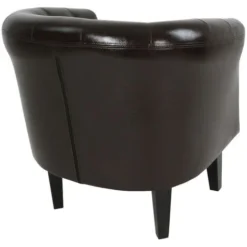 Nova Poltrona Chesterfield Elegante In Similpelle Da Salotto Ufficio Soggiorno Colore : Marrone -Negozio al dettaglio VIDAXL || HOMCOM || Songmics 11681159 5