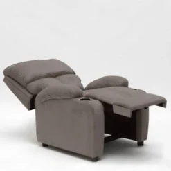 Poltrona Relax Reclinabile Con Poggiapiedi In Microfibra Velluto Laura Colore: Marrone -Negozio al dettaglio VIDAXL || HOMCOM || Songmics 13073053 4