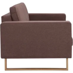 Divano A 2 Posti In Tessuto Marrone VidaXL -Negozio al dettaglio VIDAXL || HOMCOM || Songmics 13415776 5