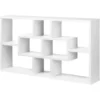 Homcom Moderna Libreria A Parete In Legno Bianco 85 X 47.5 X 14.5 Cm