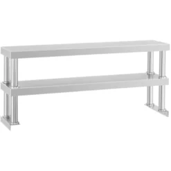 Sovrastruttura In Acciaio Inox Per Tavoli Da Cucina Professionale - Lunga 120 Cm