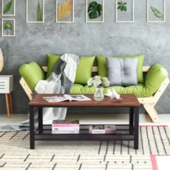 Tavolino Da Caffè, Tavolo Da Divano, Tavolino Da Salotto, Stile Industriale, 106 X 60 X 45 Cm (Nero) -Negozio al dettaglio VIDAXL || HOMCOM || Songmics 14984054 5