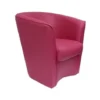 Poltrona A POZZETTO Per Ufficio Casa In Ecopelle FUCSIA