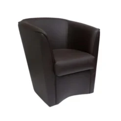 Poltrona Poltroncina VALENTINA In Ecopelle In Tinta Unita TESTA DI MORO