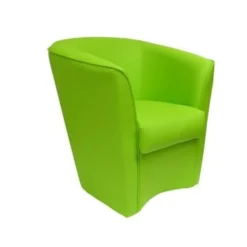 Poltrona Poltroncina VALENTINA In Ecopelle In Tinta Unita VERDE CHIARO