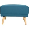 Pouf / Poggiapiedi Tessuto Blu ULLA