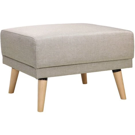 Pouf / Poggiapiedi Tessuto Naturale ULLA 3 Pouf / Poggiapiedi Tessuto Naturale ULLA - immagine 3