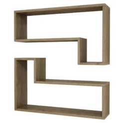 Set 2 Mensola Ozy Da Parete Componibile, Ripiano, Porta Libri - Da Salotto, Ufficio - Noce In Legno, 83,6 X 19,5 X 43,6 Cm -Negozio al dettaglio VIDAXL || HOMCOM || Songmics 15240612 4