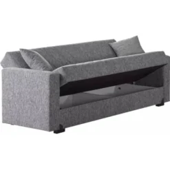 Divano Letto 3 Posti Mali In Tessuto Grigio Con Cassettone, 212x83x74 Cm 6 Divano Letto 3 Posti Mali In Tessuto Grigio Con Cassettone, 212x83x74 Cm -Negozio al dettaglio VIDAXL || HOMCOM || Songmics 15307061 3