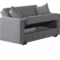 Divano Letto 2 Posti Mali Con Cassettone In Tessuto Grigio, 152x83x74 Cm -Negozio al dettaglio VIDAXL || HOMCOM || Songmics 15307063 3