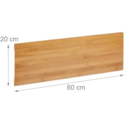 Relaxdays Scaffale Di Chiusura In Bambù Naturale, Stabile E Resistente, DIY, LxP: 60 X 20 Cm, Legno Naturale -Negozio al dettaglio VIDAXL || HOMCOM || Songmics 15484815 4