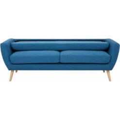 Divano 3 Posti Blu Melange Stile Moderno Di Design Contemporaneo Con Bottoni Per Salotto Casa Hotel, Stile Moderno, , 193x79x86 H -Negozio al dettaglio VIDAXL || HOMCOM || Songmics 15535836 5