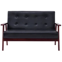 Divano A 2 Posti Nero In Similpelle VidaXL 8 Divano A 2 Posti Nero In Similpelle VidaXL -Negozio al dettaglio VIDAXL || HOMCOM || Songmics 15623813 4