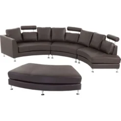 Divano Circolare 7 Posti In Pelle Marrone Rotunde 8 Divano Circolare 7 Posti In Pelle Marrone Rotunde -Negozio al dettaglio VIDAXL || HOMCOM || Songmics 15931588 4