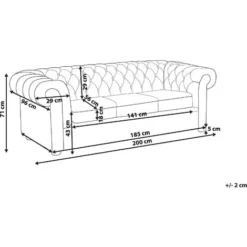 Divano Vintage A 3 Posti In Tessuto Multicolore Viola Chesterfield -Negozio al dettaglio VIDAXL || HOMCOM || Songmics 15931795 3 1