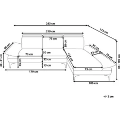 Divano Angolare In Pelle Grigia Farila -Negozio al dettaglio VIDAXL || HOMCOM || Songmics 15932281 3