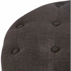 Pouf Sgabello Lille Grigio Scuro Tessuto -Negozio al dettaglio VIDAXL || HOMCOM || Songmics 16127589 3