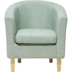 Poltrona Imbottita In Tessuto Verde Con Poggiapiedi Holden -Negozio al dettaglio VIDAXL || HOMCOM || Songmics 16169808 5