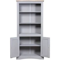 Credenza In Legno Di Pino Messicano Corona Grigio 80x40x170 Cm VidaXL -Negozio al dettaglio VIDAXL || HOMCOM || Songmics 16904565 4