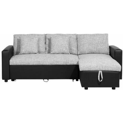 Divano Letto Angolare In Tessuto Grigio Versione Sinistra Tampere 1 Divano Letto Angolare In Tessuto Grigio Versione Sinistra Tampere