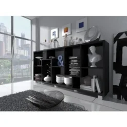 Skraut Home - Scaffale Libreria A Parete - Divisori Design Salon-salle Pranzo E Soggiorno, Contemporaneo, 8 Scompartimenti Portaoggeti, Montaggio Orizzontale E Verticale, Nero Mate, Dimensioni: 68,5 X 6 Skraut Home - Scaffale Libreria A Parete - Divisori Design Salon-salle Pranzo E Soggiorno, Contemporaneo, 8 Scompartimenti Portaoggeti, Montaggio Orizzontale E Verticale, Nero Mate, Dimensioni: 68,5 X -Negozio al dettaglio VIDAXL || HOMCOM || Songmics 17391658 3