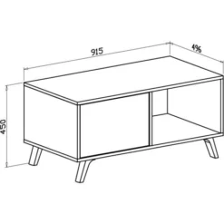 Skraut Home - Tavolino Con Porte, Sala Da Pranzo, Modello WIND, Colore Struttura Puccini, Colore Porte Grigio Antracite, Misure 92x50x45cm Di Altezza. -Negozio al dettaglio VIDAXL || HOMCOM || Songmics 17391730 5