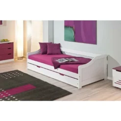 Dmora Divano Letto Singolo Con Letto Estraibile, Colore Bianco, Cm 199 X 87 X 66 Cm., Con Imballo Rinforzato -Negozio al dettaglio VIDAXL || HOMCOM || Songmics 17737536 3