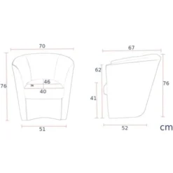 Poltrona Poltroncina VALENTINA In Ecopelle In Tinta Unita ARANCIONE -Negozio al dettaglio VIDAXL || HOMCOM || Songmics 17912433 3