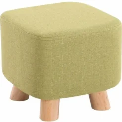 Pouf Sgabello In Tessuto Verde -Negozio al dettaglio VIDAXL || HOMCOM || Songmics 18018048 4