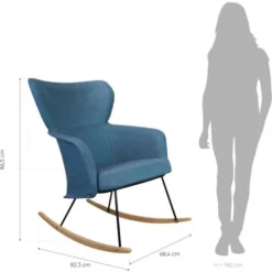 Sedia A Dondolo Pärumm Kamil 68,5x82x86,5 Cm Acquamarina -Negozio al dettaglio VIDAXL || HOMCOM || Songmics 18079477 4