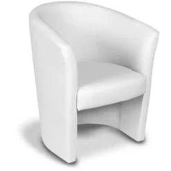 POLTRONA IN ECOPELLE BIANCA