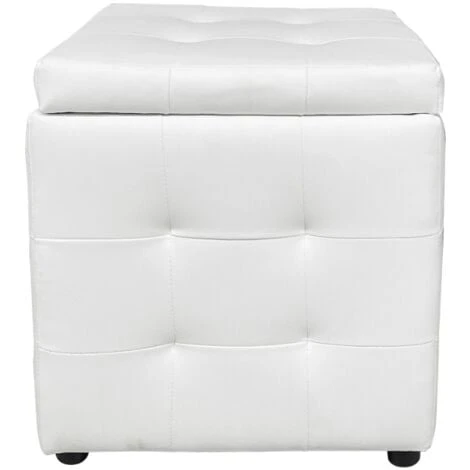 POUF CONTENITORE BIANCO PREZZI BASSI 2 POUF CONTENITORE BIANCO PREZZI BASSI - immagine 2