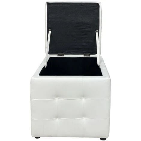 POUF CONTENITORE BIANCO PREZZI BASSI 3 POUF CONTENITORE BIANCO PREZZI BASSI - immagine 3