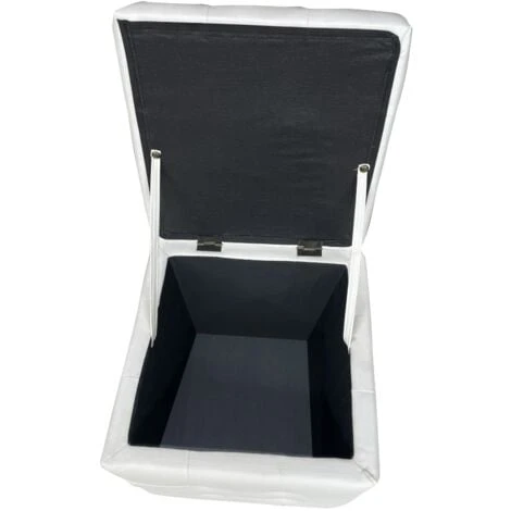 POUF CONTENITORE BIANCO PREZZI BASSI 4 POUF CONTENITORE BIANCO PREZZI BASSI - immagine 4