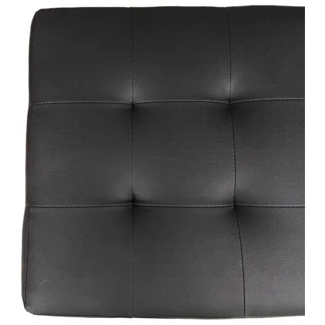 POUFF CONTENITORE IN ECOPELLE NERA 45X45X47CM 5 POUFF CONTENITORE IN ECOPELLE NERA 45X45X47CM - immagine 5