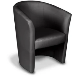 POLTRONA IN ECOPELLE NERA