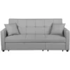 Divano Letto 3 Posti In Tessuto Grigio Chiaro Glomma