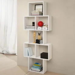 Selsey KASSI - Scaffale A 7 Scomparti / Scaffale Murale / Libreria / Mensola A Muro / Pannello Sospeso / Mensole Da Parete (Bianco) -Negozio al dettaglio VIDAXL || HOMCOM || Songmics 19185738 3