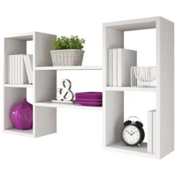 Negozio al dettaglio VIDAXL || HOMCOM || Songmics 26 Selsey KASSI - Scaffale A 5 Scomparti / Scaffale Murale / Libreria / Mensola A Muro / Pannello Sospeso / Mensole Da Parete / Mansola A Cubo (Bianco)