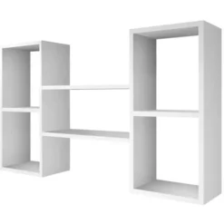 Selsey KASSI - Scaffale A 5 Scomparti / Scaffale Murale / Libreria / Mensola A Muro / Pannello Sospeso / Mensole Da Parete / Mansola A Cubo (Bianco) -Negozio al dettaglio VIDAXL || HOMCOM || Songmics 19185827 3