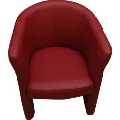 Dmora Poltrona Con Rivestimento In Ecopelle, Colore Rosso, Cm 65 X 78 X 60, Con Imballo Rinforzato -Negozio al dettaglio VIDAXL || HOMCOM || Songmics 19702564 3